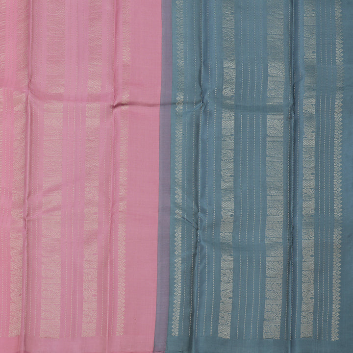 Hayagrivas Handloom Half White Kanjivaram Silk Saree KBE1120I6-1