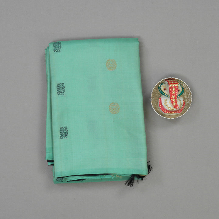 Hayagrivas Handloom Sea Green Kanjivaram Silk Saree KBE1120I6-2