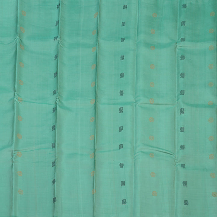 Hayagrivas Handloom Sea Green Kanjivaram Silk Saree KBE1120I6-2