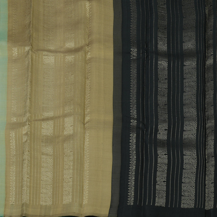 Hayagrivas Handloom Sea Green Kanjivaram Silk Saree KBE1120I6-2