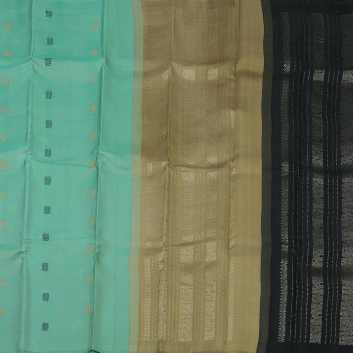 Hayagrivas Handloom Sea Green Kanjivaram Silk Saree KBE1120I6-2