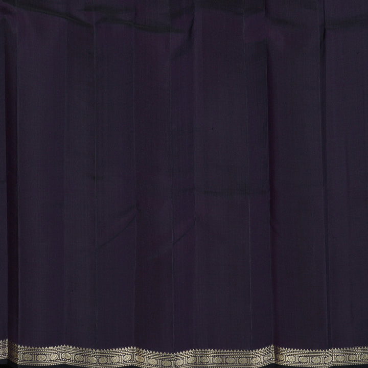 Hayagrivas Handloom Wine Magenta Kanjivaram Silk Saree Karum Neelam border KBE1121I5-1