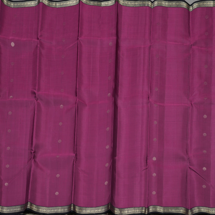 Hayagrivas Handloom Wine Magenta Kanjivaram Silk Saree Karum Neelam border KBE1121I5-1