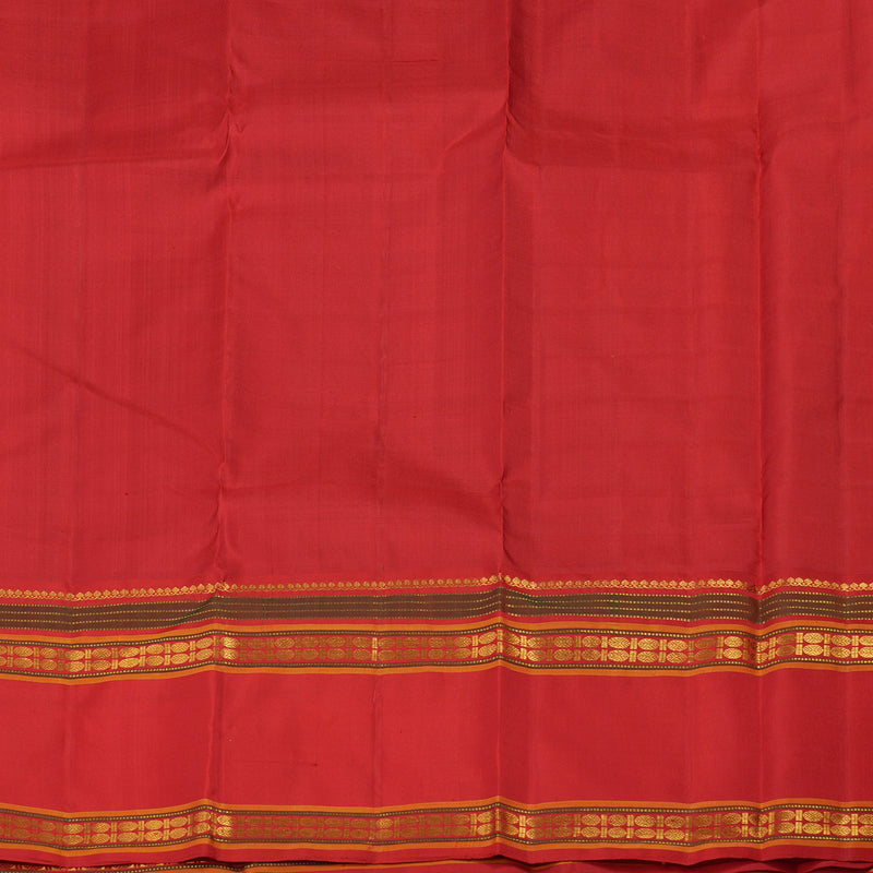 Hayagrivas Handloom Bottle Green Kanjivaram Silk Saree with Red Border KBE1122I2-2