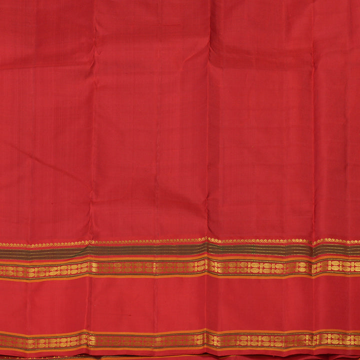 Hayagrivas Handloom Bottle Green Kanjivaram Silk Saree with Red Border KBE1122I2-2