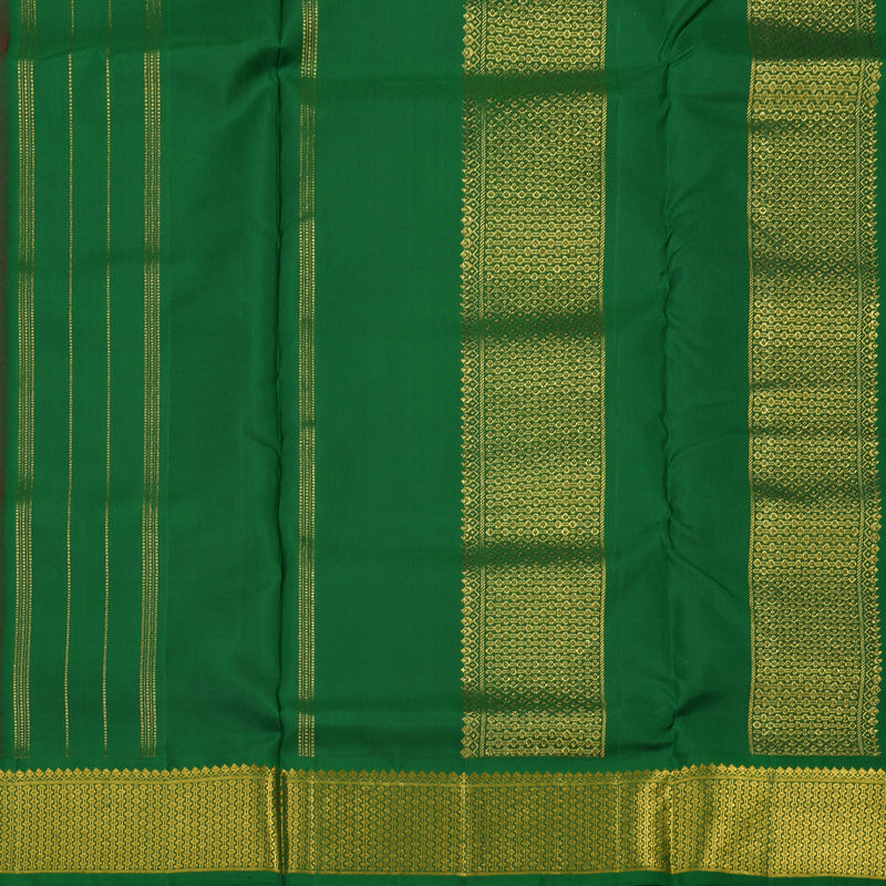 Hayagrivas Handloom Kum Kum Maroon Kanjivaram Ten Yards Silk Saree KBE1122I3-1