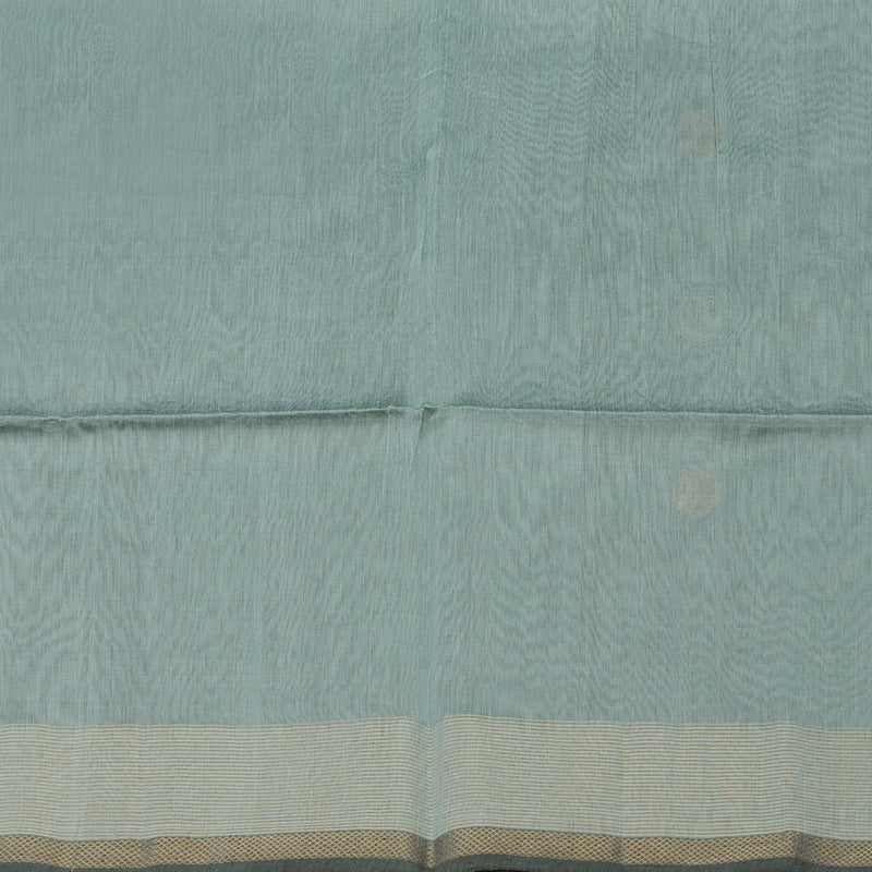 Hayagrivas Handloom Silver Grey Kora Silk Cotton Saree KBE1123I3-1