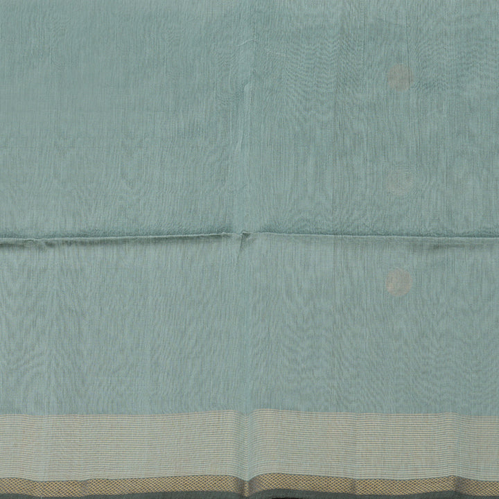 Hayagrivas Handloom Silver Grey Kora Silk Cotton Saree KBE1123I3-1