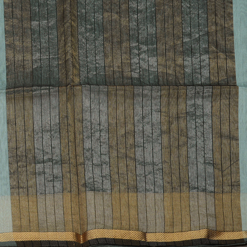 Hayagrivas Handloom Silver Grey Kora Silk Cotton Saree KBE1123I3-1