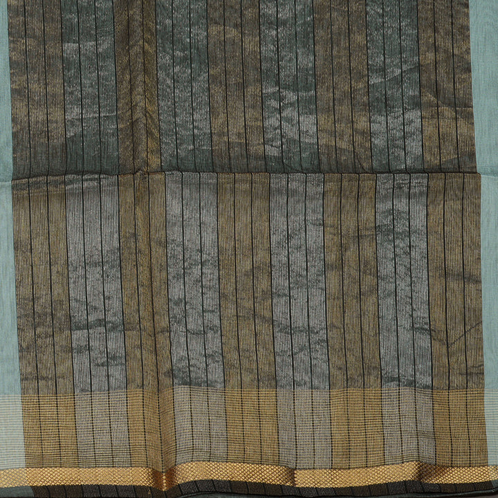 Hayagrivas Handloom Silver Grey Kora Silk Cotton Saree KBE1123I3-1