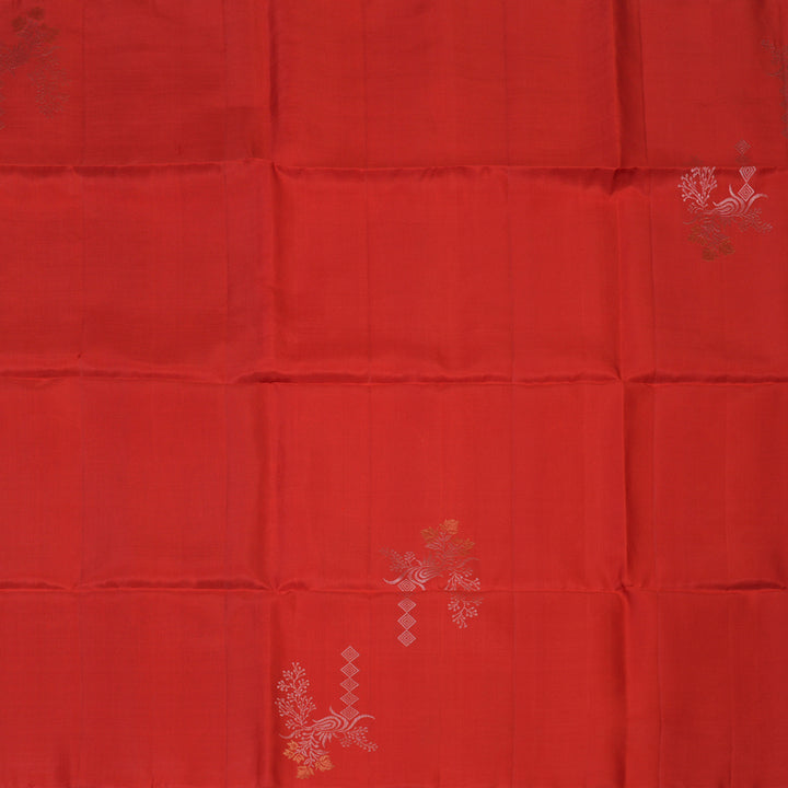 Hayagrivas Red Handloom Soft Silk Saree KBE1125I2-3
