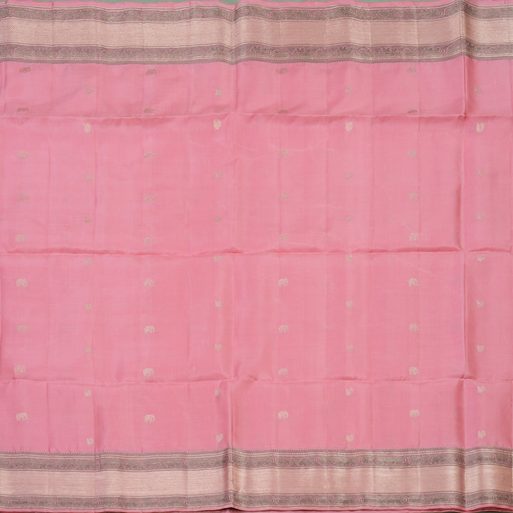 Hayagrivas Handloom Rose Pink Pure Soft Silk Saree KBE1125I3-13