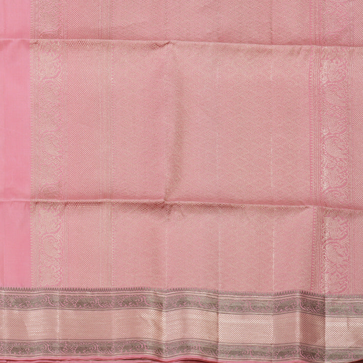 Hayagrivas Handloom Rose Pink Pure Soft Silk Saree KBE1125I3-13