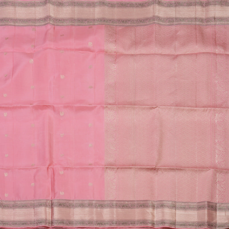 Hayagrivas Handloom Rose Pink Pure Soft Silk Saree KBE1125I3-13