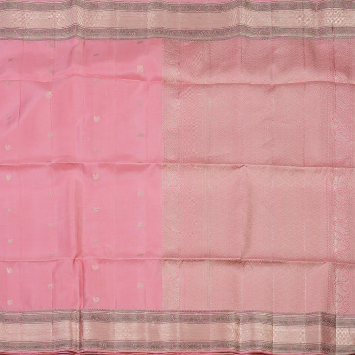 Hayagrivas Handloom Rose Pink Pure Soft Silk Saree KBE1125I3-13