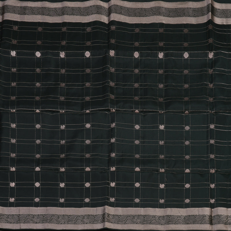 Hayagrivas Black Pure Soft Silk Saree KBE1125I3-6