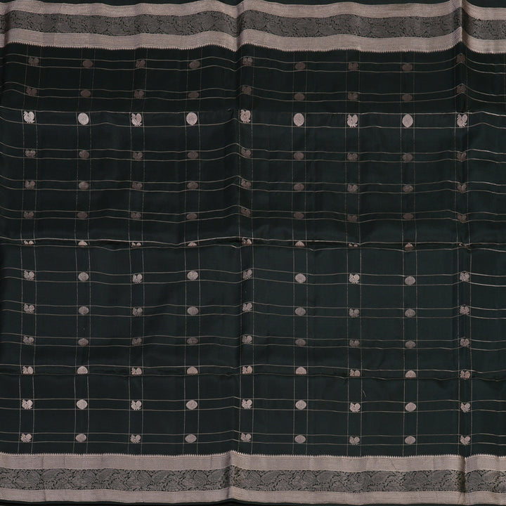 Hayagrivas Black Pure Soft Silk Saree KBE1125I3-6