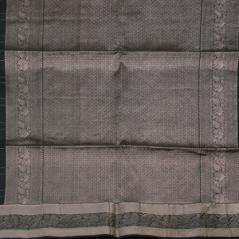 Hayagrivas Black Pure Soft Silk Saree KBE1125I3-6