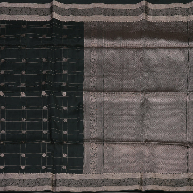 Hayagrivas Black Pure Soft Silk Saree KBE1125I3-6