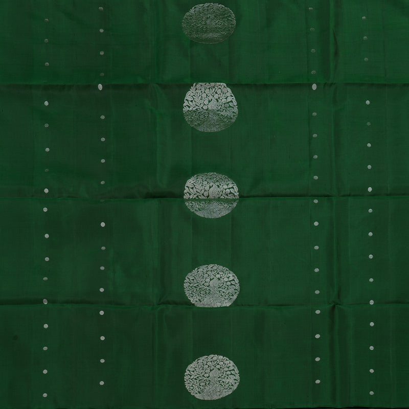 Hayagrivas Handloom Bottle Green Soft Silk Saree KBE1125I5-1