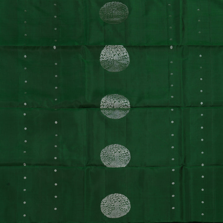 Hayagrivas Handloom Bottle Green Soft Silk Saree KBE1125I5-1