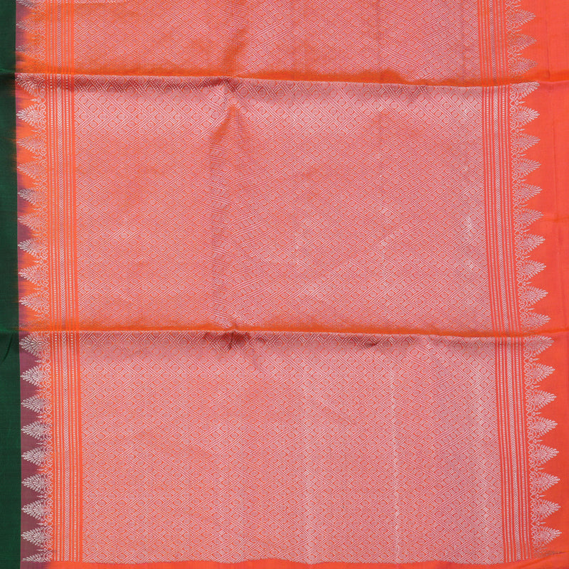 Hayagrivas Handloom Bottle Green Soft Silk Saree KBE1125I5-1