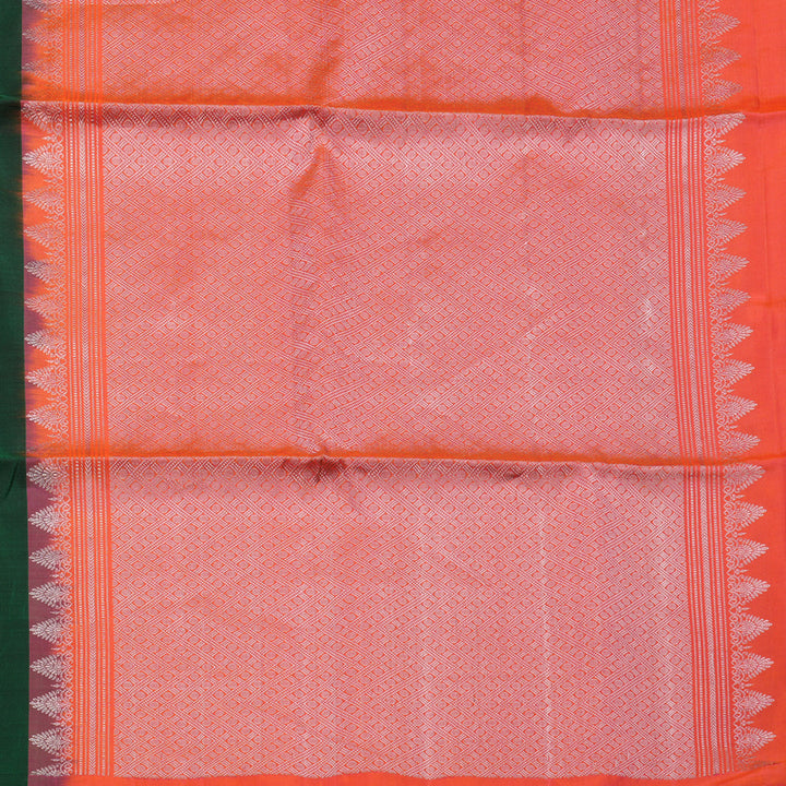 Hayagrivas Handloom Bottle Green Soft Silk Saree KBE1125I5-1