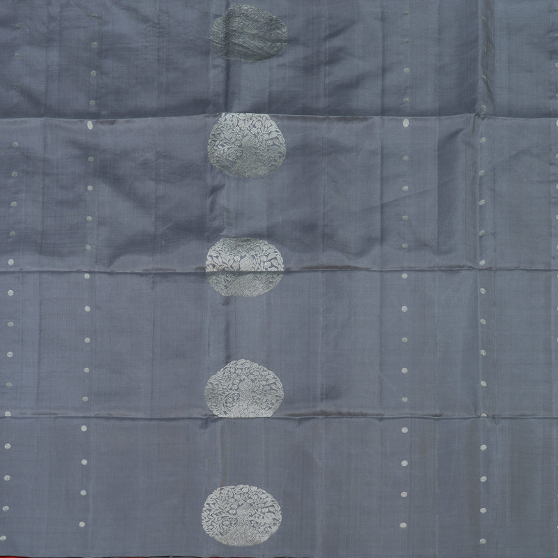 Hayagrivas Lavendar-Grey Pure Soft Silk Saree KBE1125I5-3