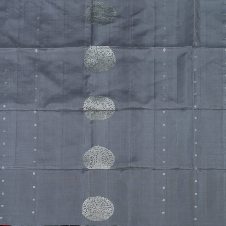Hayagrivas Lavendar-Grey Pure Soft Silk Saree KBE1125I5-3