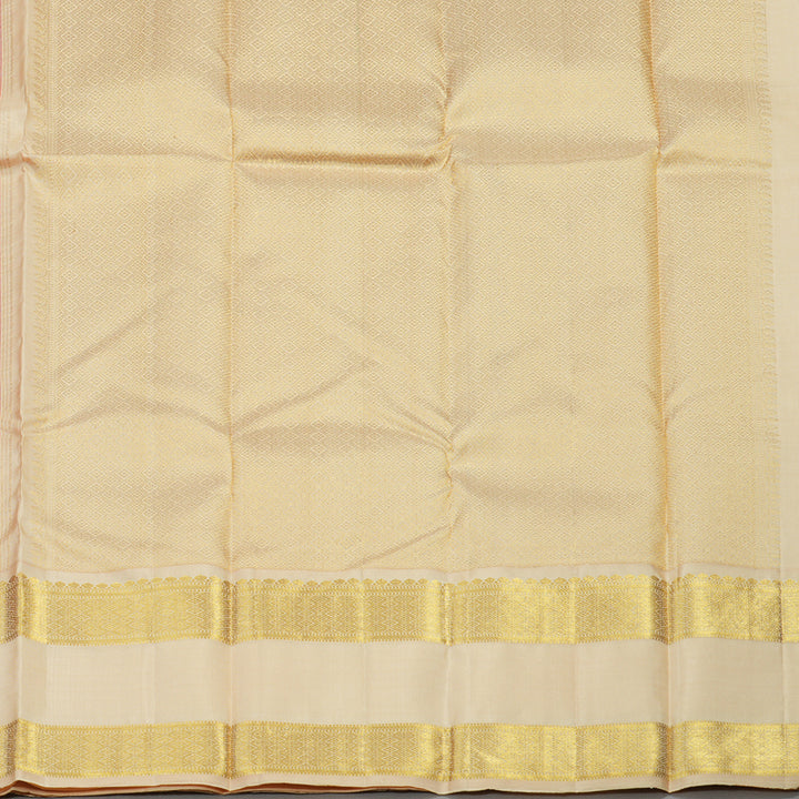 Hayagrivas Handloom Pure Kanjivaram Silk Saree in Dramatic Red KBE112D2-1