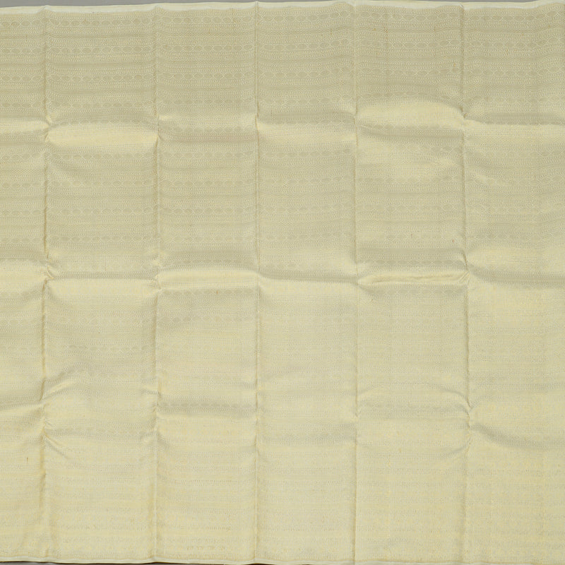 Hayagrivas Half White Handloom Kanjivaram Silk Saree with Multi Colour Checks Border KBE112D5-1