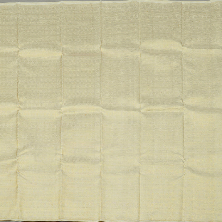 Hayagrivas Half White Handloom Kanjivaram Silk Saree with Multi Colour Checks Border KBE112D5-1