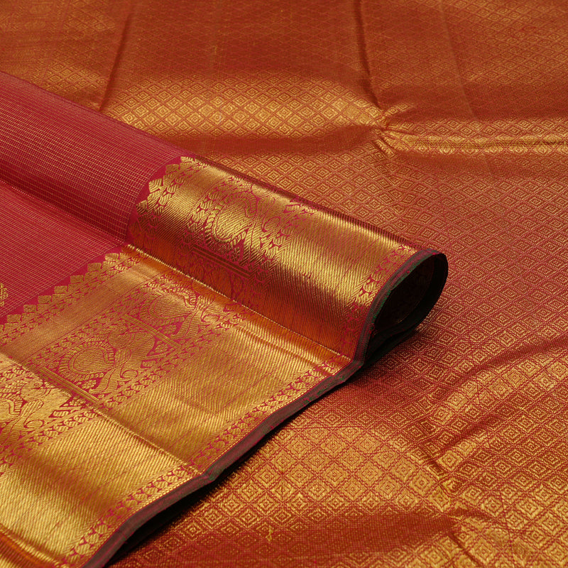 Hayagrivas Maroon Handloom Kanjivaram Silk Saree KBE112D6-1