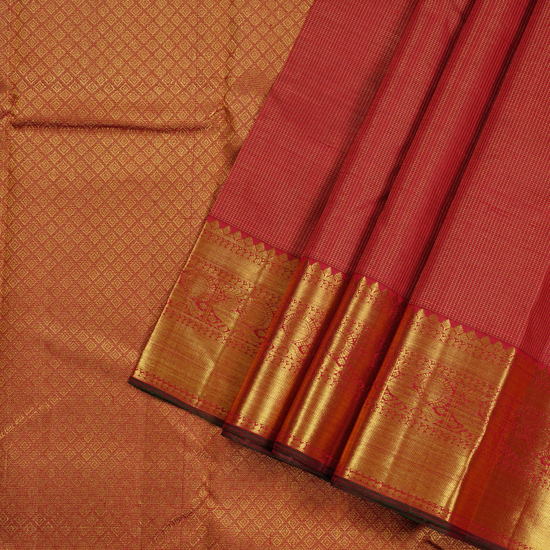 Hayagrivas Maroon Handloom Kanjivaram Silk Saree KBE112D6-1