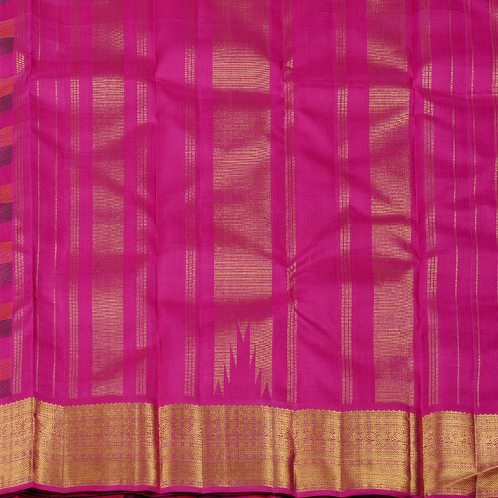 Hayagrivas Handloom Kanjivaram Silk Saree in Multicolour Checks KBE112D9-1