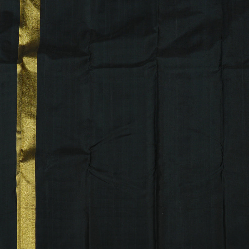 Hayagrivas Red Handloom Kanjivaram Silk Saree with Black Border KBE113D7-1