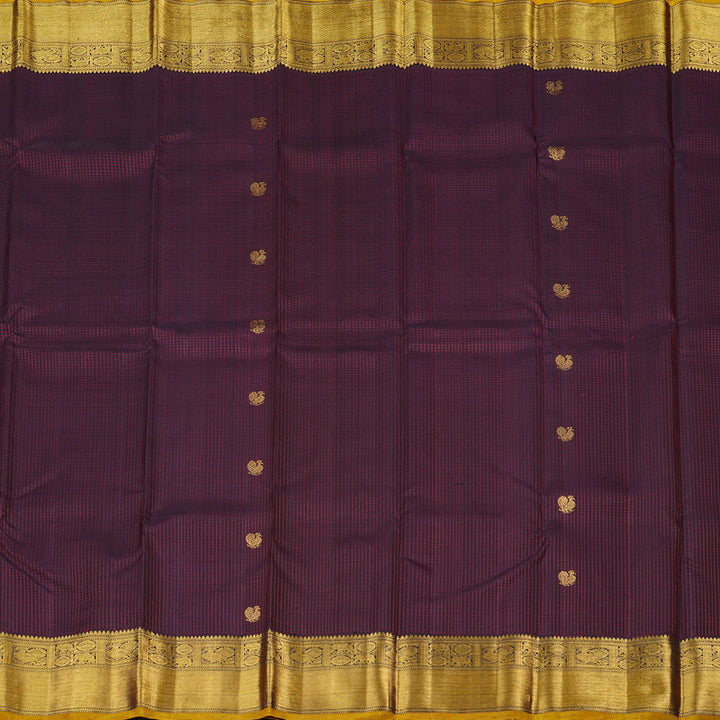 Hayagrivas Black Handloom Kanjivaram Silk Saree KBE113D9-1