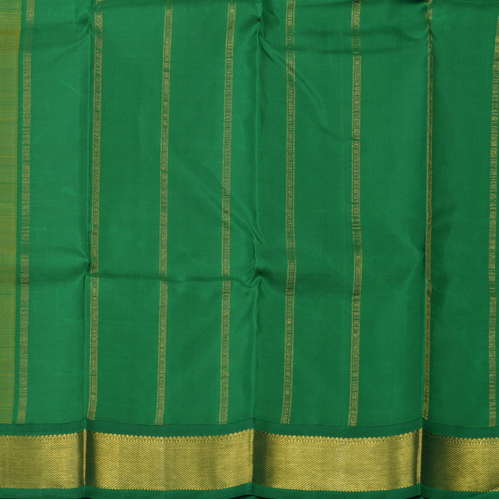 Hayagrivas Handloom Yellow Kanjivaram Silk Saree with Ganga Jamuna border KBE1142I1-1