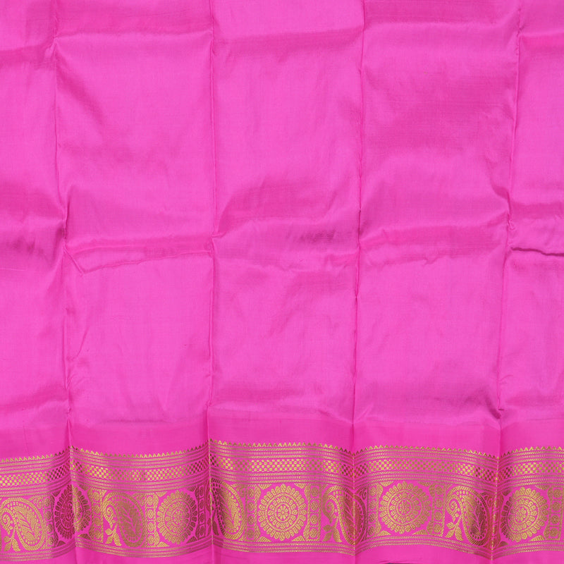 Hayagrivas Sky Blue Pattu Pavadai with Rani Pink contrast KBE1147I1-2