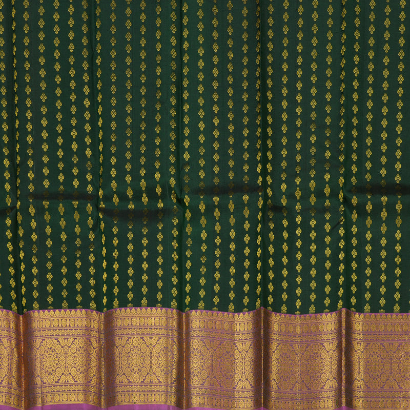 Hayagrivas Karum Pachai Kanjivaram Pattu Pavadai KBE1147I12-5