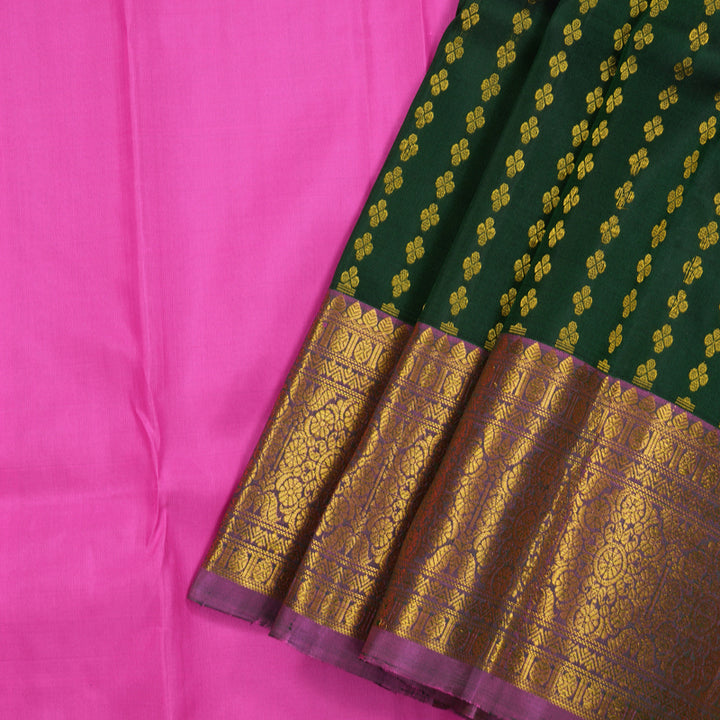 Hayagrivas Karum Pachai Kanjivaram Pattu Pavadai KBE1147I12-5