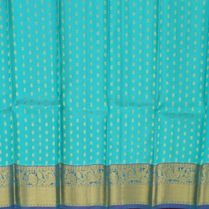 Hayagrivas Sky Blue Kanjivaram Pattu Pavadai KBE1147I12-6
