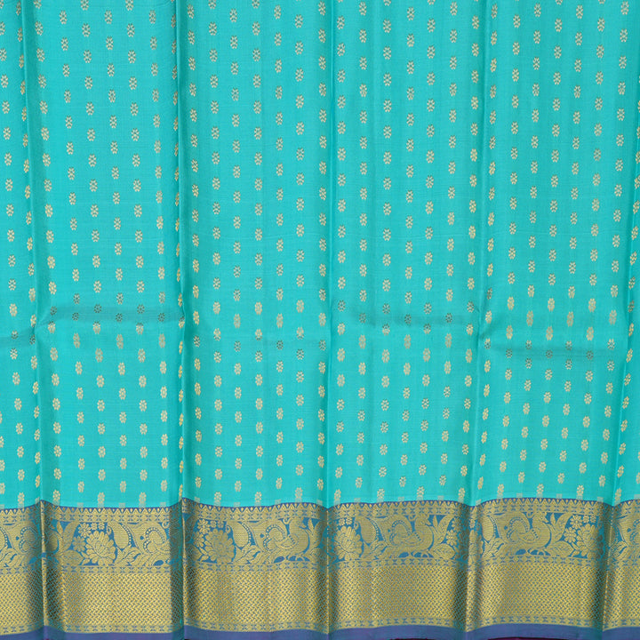Hayagrivas Sky Blue Kanjivaram Pattu Pavadai KBE1147I12-6