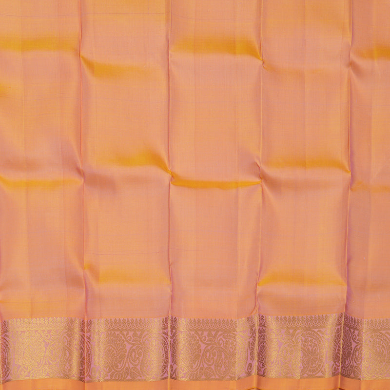Hayagrivas Pink Pattu Pavadai with Golden Orange contrast KBE1147I13-2
