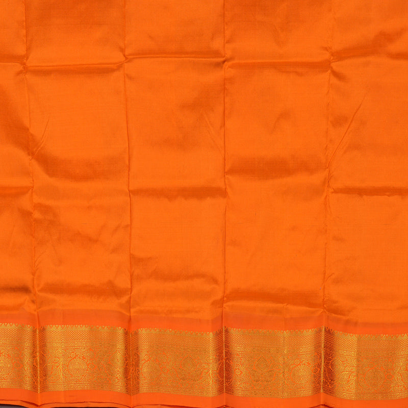 Hayagrivas Bright Teal Pattu Pavadai with Orange contrast KBE1147I14-13