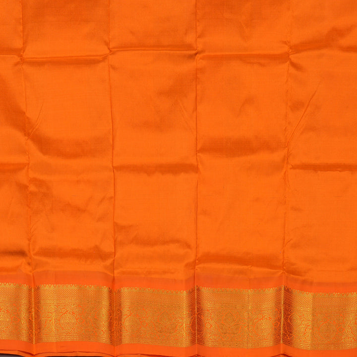 Hayagrivas Bright Teal Pattu Pavadai with Orange contrast KBE1147I14-13