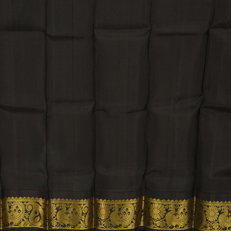 Hayagrivas Mayilkazhuthu Pattu Pavadai with Black contrast KBE1147I14-6