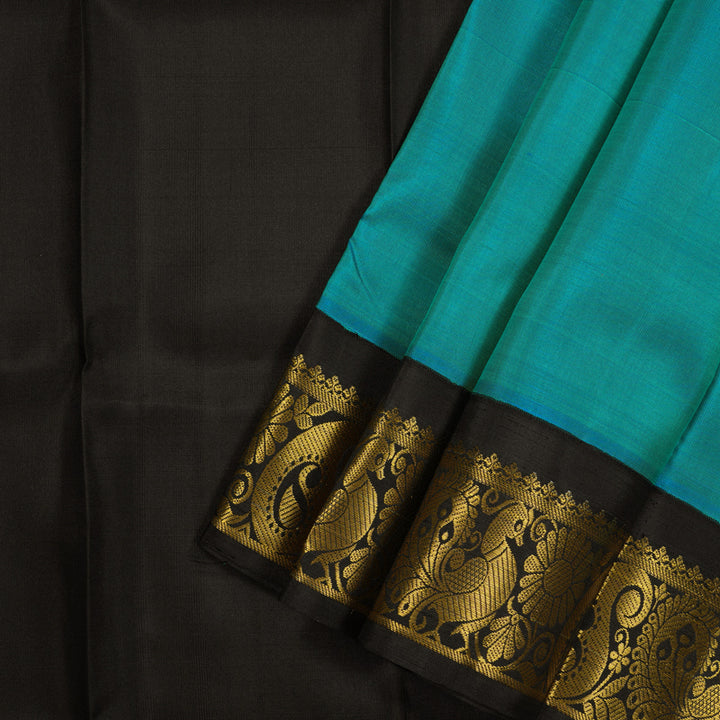 Hayagrivas Mayilkazhuthu Pattu Pavadai with Black contrast KBE1147I14-6