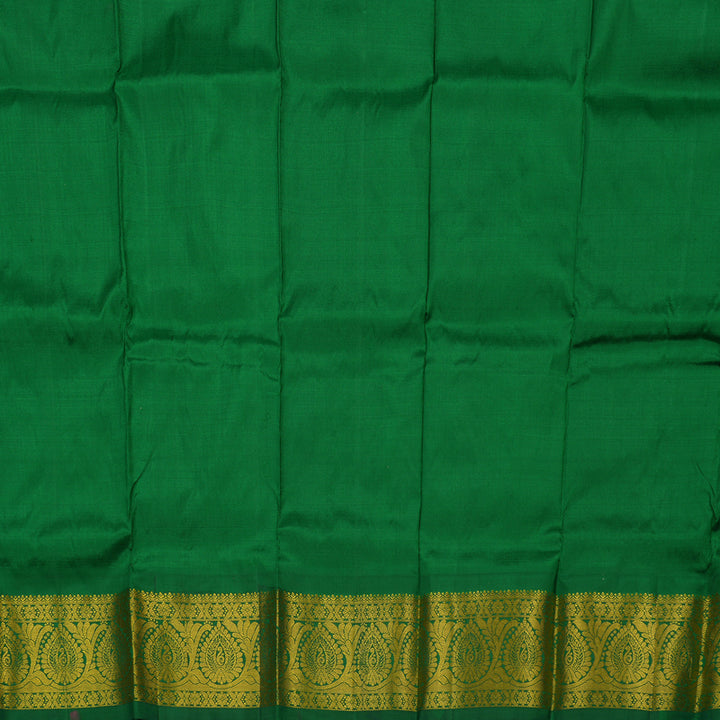 Hayagrivas Kum Kum Maroon Pattu Pavadai with Bottle Green contrast KBE1147I15-11