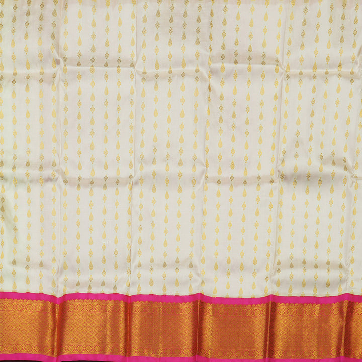 Hayagrivas Half White Pattu Pavadai with Rani Pink border KBE1147I15-3